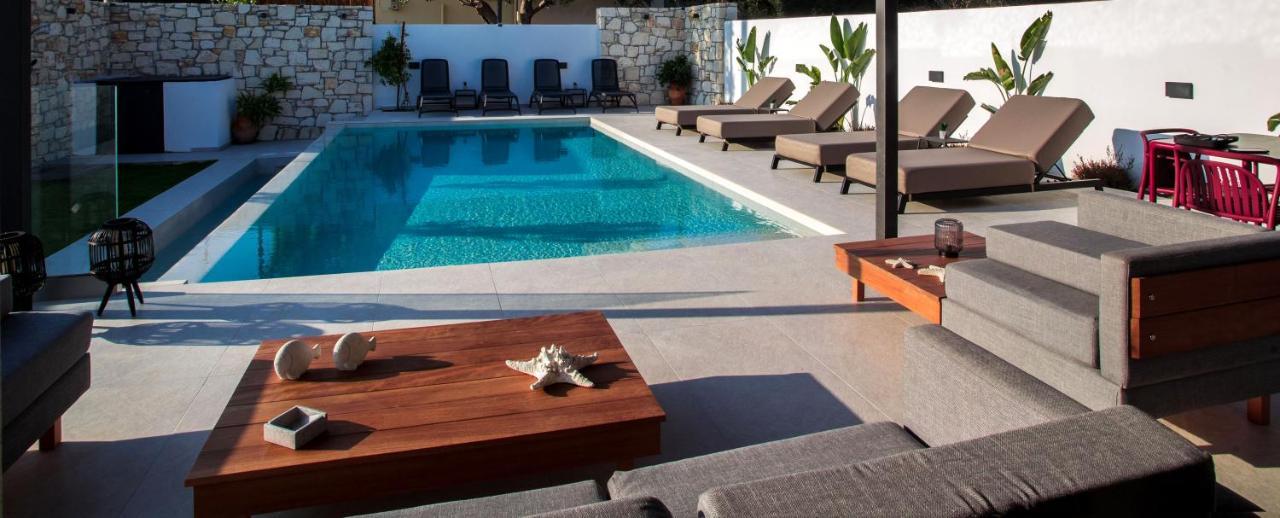 Avrilia Seaside Villa Heated Pool Almirída Luaran gambar