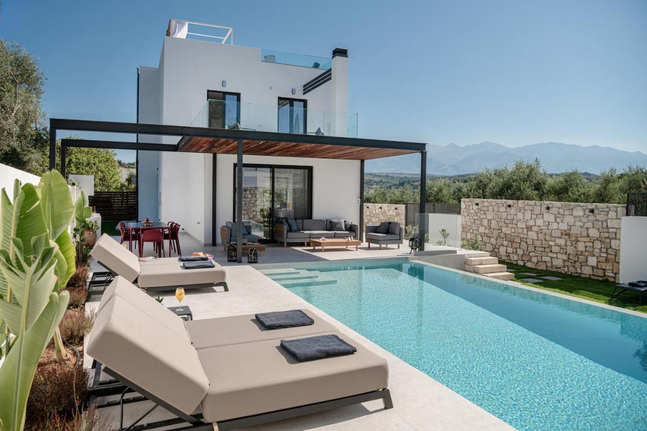 Avrilia Seaside Villa Heated Pool Almirída Luaran gambar
