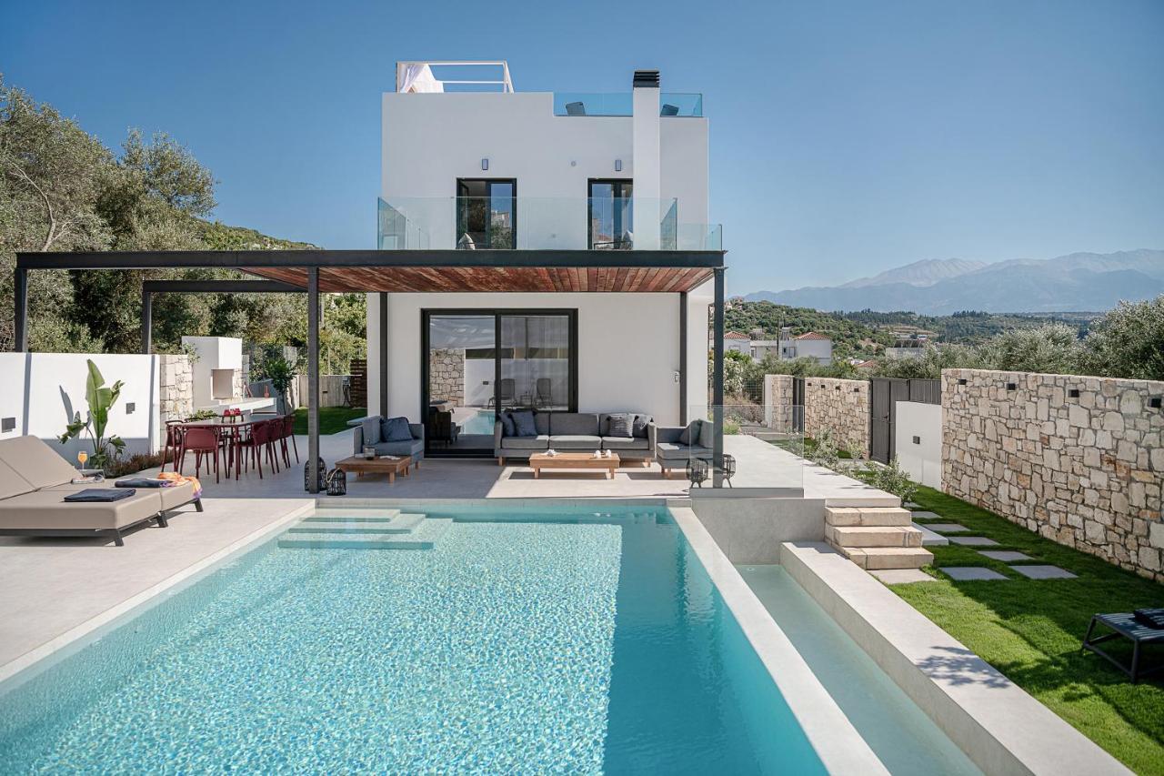 Avrilia Seaside Villa Heated Pool Almirída Luaran gambar