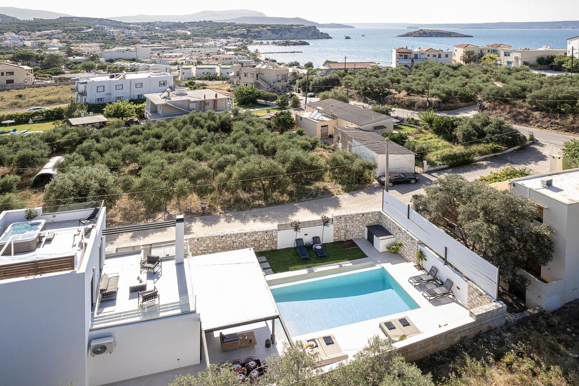 Avrilia Seaside Villa Heated Pool Almirída Luaran gambar