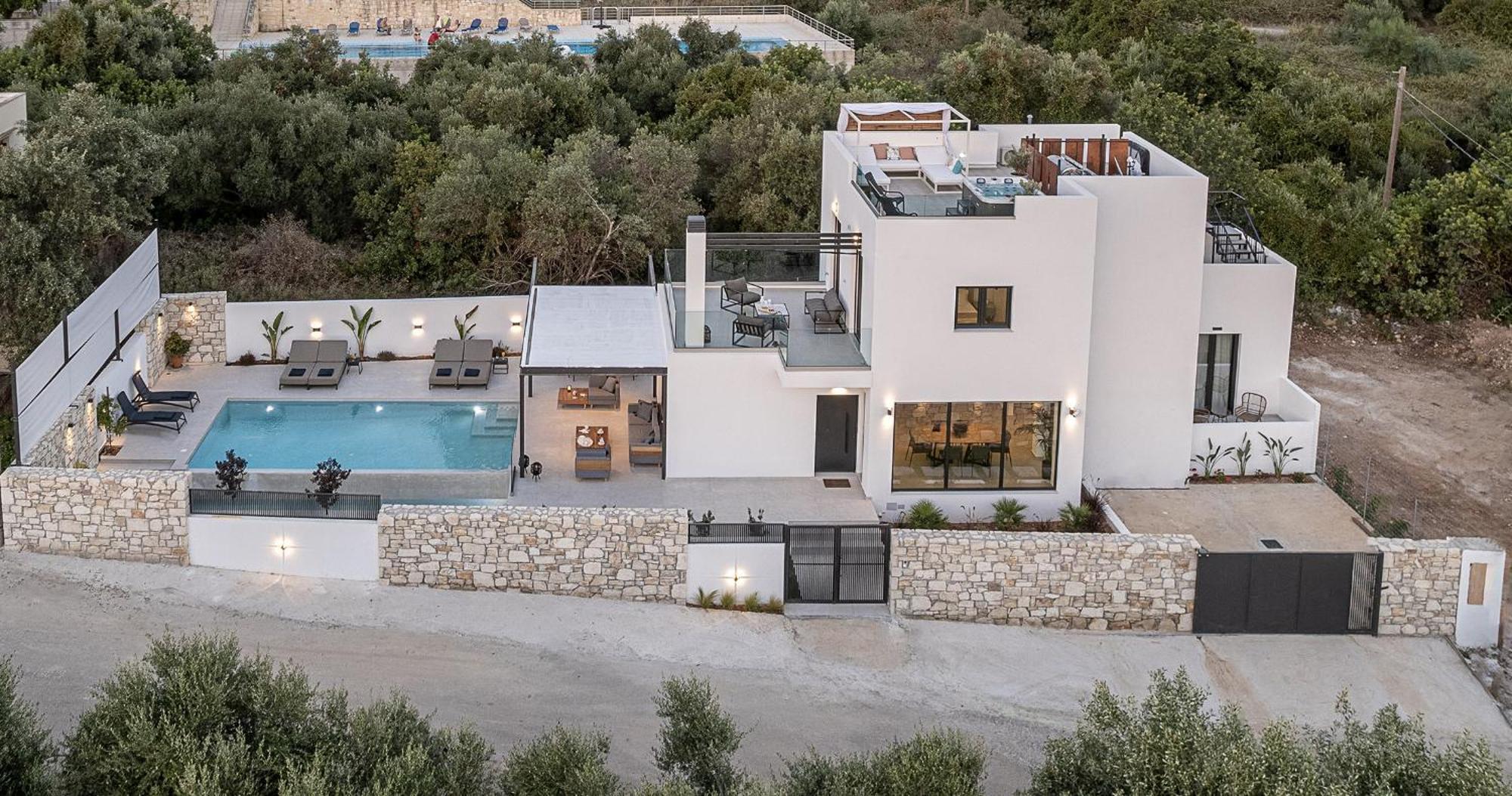 Avrilia Seaside Villa Heated Pool Almirída Luaran gambar