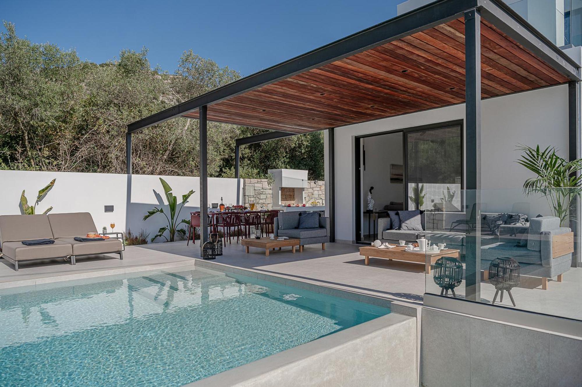 Avrilia Seaside Villa Heated Pool Almirída Luaran gambar
